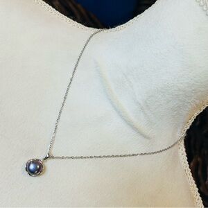 Handcrafted genuine fresh water pearl pendant on chain necklace